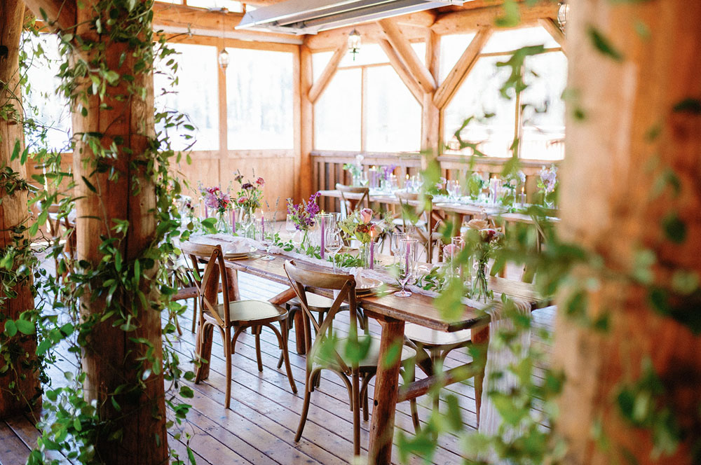 Piney River Ranch wedding reception room